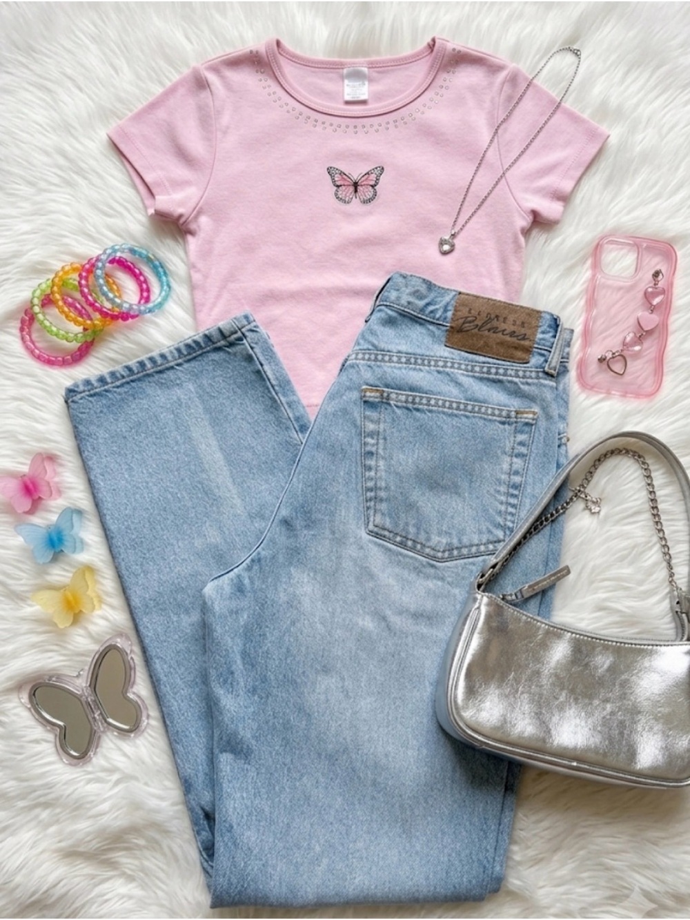 Vintage Express Bleus High Waist Mom Jeans